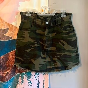 Hayden Camo Denim Skirt